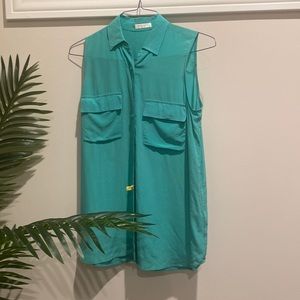 Silk sleeveless shirt